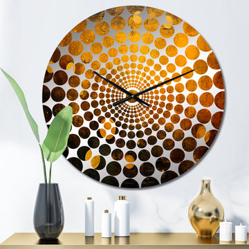 Amber Asteroids Solar System Space - Fantasy Metal Wall Clock